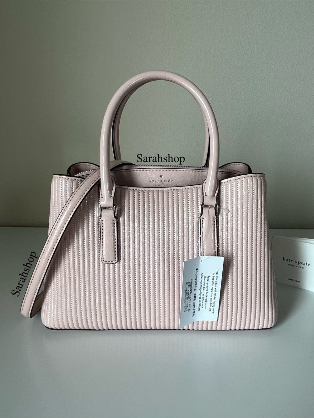 ♠️Kate Spade Thompson Street Shiny Quilted Small Satchel Bag